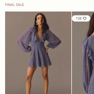 Hutch Purple Floral Long-Sleeve V-Neck Romper